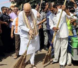 “SWACHHATA HI SEVA” THE MANTRA OF GANDHIJI IMPLEMENTED BY PM MODI-SHAH